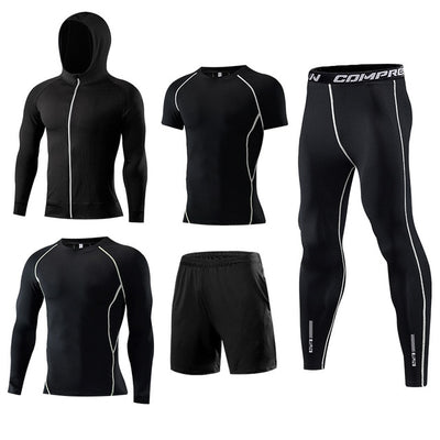 Reflective Compression Set Kids Running Sport